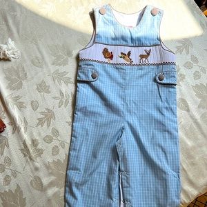 Toddler Boys Wildlife Smocked Longall